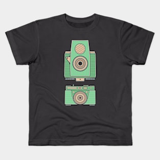 Green Vintage Camera Kids T-Shirt